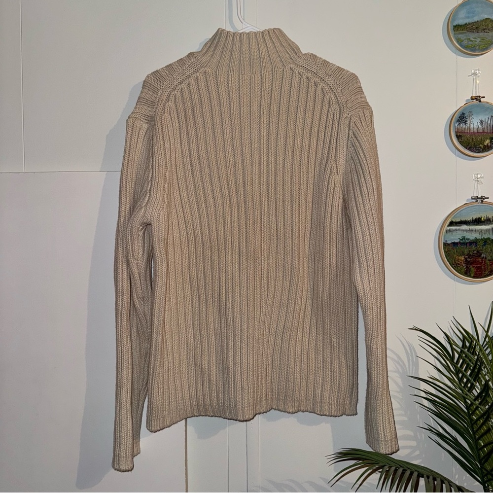 🍂 GAP | Cream Ribbed Mockneck Sweater - Picture 5 of 5